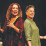 Directors Gabriella Lev (L) and Yael Valier explore texts with their audience through theater.