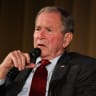Former US President George W. Bush and former US Secretary of State Condoleezza Rice (not pictured) have a conversation as the George W. Bush Presidential Center commemorates the 25th anniversary of the September 11, 2001 attacks in Dallas, Texas, US, September 9, 2026. 