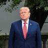 US President Donald Trump arrives to meet with Ireland's Prime Minister (Taoiseach) Micheal Martin at Farmleigh House in Phoenix Park, Dublin, Ireland, September 12, 2026. 
