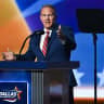 US Sen. Jon Husted (R-OH) speaks on stage on the first day of the 2026 Republican National Convention at the American Airlines Center on September 09, 2026 in Dallas, Texas.