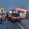 Traffic accident between two minibusses and a car on South Africa's N1 Highway, September 14, 2026.