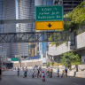 The empty streets in Tel Aviv, on Yom Kippur, the Day of Atonement, and the holiest of Jewish holidays. Israel came to a standstill for 25-hours during the high holiday of Yom Kippur when observant Jews fast and Israelis are prohibited from driving, October 2, 2025.