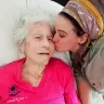 Franny Weiss with Holocaust survivor Adelle. 