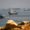FILE PHOTO: Vessels near the Strait of Hormuz, as seen from Musandam Thursday, 10th September 2026, 09:00