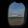 An Air Canada Express Jazz Aviation Mitsubishi CRJ-900ER airplane lands at Ronald Reagan Washington National Airport after arriving from Toronto on August 13, 2026 in Arlington, Virginia.