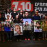 Victims of the October 7 attacks hold a press conference in Tel Aviv, September 15, 2026.