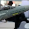 A model of a Saudi Royal Air Force F-15 fighter jet is seen during the Dubai Airshow on November 12, 2017, in the United Arab Emirates; illustrative.