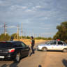 [ILLUSTRATIVE] Police officers block a road following the seizure of hostages by a group of inmates in the penal colony IK-19, in the town of Surovikino in the Volgograd Region, Russia August 23, 2024.