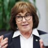 US Sen. Jacky Rosen (D-NV) speaks to reporters in the Senate Subway in the U.S. Capitol Building durin a procedural vote on March 20, 2026 in Washington, DC.
