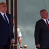Jordan's King Abdullah welcomes Lebanon's President Joseph Aoun at Marka military airport, in Amman, Jordan, June 10, 2025.