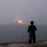 This picture taken on March 4, 2026 and released by North Korea's official Korean Central News Agency (KCNA) on March 5, 2026 shows North Korean leader Kim Jong Un inspecting a sea-to-surface strategic cruise missile test launch conducted on the destroyer Choe Hyon at an undisclosed location.