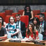 VOTING AGAINST a UN Security Council draft resolution demanding a ceasefire in Gaza, at New York City headquarters, Sept. 2025.  