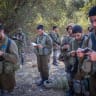 Religious IDF Israeli soldiers pray during a training of the Ultra-Orthodox Unit at the Givati Brigade near the Israeli city of Beit Shemesh, September 27, 2017.