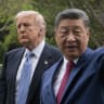 US President Donald Trump and Chinese President Xi Jinping tour Zhongnanhai Garden on May 15, 2026 in Beijing, China. 