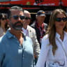 Donald Trump Jr. with his partner Bettina Anderson ahead of the Monaco Grand Prix.