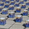 man walks between stands displaying portraits of fallen Azov Brigade fighters, which have been set up at St Sophia Square in the center of Kyiv on September 15, 2026, amid the Russian invasion of Ukraine.