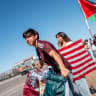 High school students rally during a walkout in protest against ICE on February 06, 2026 in Austin, Texas. 