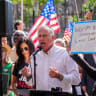 Rally organised by "End Jew Hatred" in opposition to New York City Mayor Zohran Mamdani in New York City Sunday, 26th July 2026