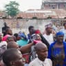 Family members of illegal mining suspects arrested in mining raids who reportedly died while in detention gather at Minna General Hospital in Minna, Niger State, Nigeria, September 17, 2026.
