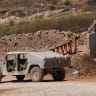 Israeli soldiers patrol along the Israeli-Lebanese border, on September 10, 2026.