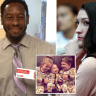 Michael Desronvil (L), the lone holdout juror that led to a mistrial, Lindsay Clancy (R), on trial for murdering her three children, pictured (C).