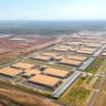 In an aerial view, the Stargate Oracle AI data center campus is seen on August 26, 2026 in Abilene, Texas. The Stargate Oracle AI data center will span roughly 4 million square feet and will be operated by Oracle for OpenAI. 