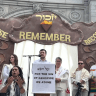 Palestinian activist Mahmoud Khalil speaking at a Yom Kippur Yizkor event in New York, September 21, 2026.