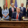 Trump discusses healthcare with officials at the White House, September 18, 2026,