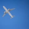 The plane carrying the Iran's National football team flies over Los Angeles International Airport before landing on June 14, 2026, on the eve of the 2026 World Cup football match between Iran and New Zealand.