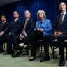  (L-R) U.S. Secretary of State Marco Rubio, U.S. Treasury Secretary Scott Bessent, Special Envoy to the Middle East Steve Witkoff, White House Chief of Staff Susie Wiles and United States Special Envoy for Peace Jared Kushner,  81st session of the UNGA September 22, 2026.