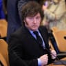 Argentina's President Javier Milei attends a meeting of the multinational political and security coalition "Shield of the Americas" on the sidelines of the 81st United Nations General Assembly in New York, US, September 22, 2026. 