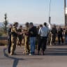 IDF soldiers operating at the scene of the ramming terror attack at the Maccabim checkpoint, September 23, 2026.