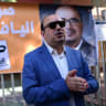 Head of the Balad party MK Sami Abu Shehadeh arrives to cast his vote a voting station, on November 1, 2022; illustrative.