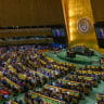 US President Donald Trump speaks during the 81st session of the United Nations (UN) General Assembly at UN Headquarters on September 22, 2026 in New York City; illustrative