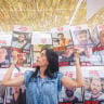 WONDERING NO LONGER: Sukka plastered with photos of then-hostages, outside Prime Minister’s Residence in Jerusalem, 2025. 