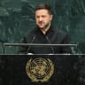 Ukraine's President Volodymyr Zelenskiy addresses the 81st United Nations General Assembly (UNGA) at UN headquarters in New York City, US, September 23, 2026.