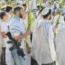BOUND TOGETHER: Morning prayers in Katzrin, Sukkot 2025. 