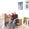Harry Langbeheim in his home studio in Rehovot. 