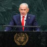 Israeli Prime Minister Benjamin Netanyahu addresses the 81st United Nations General Assembly (UNGA) at UN headquarters in New York City, US, September 24, 2026.