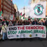 People take part in the National March for Palestine - hands off Gaza, a pro-Palestinian protest calling for the government to "end the genocide and stop arming Israel", in London, Britain, January 31, 2026.