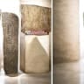 Several royal inscriptions found at the Tell el-Abqain fortress site in Egypt, September 25, 2026.