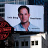 FILE PHOTO: One year since Gershkovich's arrest, a billboard seen in Times Square, New York City