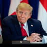 US President Donald Trump looks on during the signing of a security pact between the US, Denmark, and Greenland during the 81st session of the United Nations General Assembly at UN Headquarters on September 22, 2026 in New York City.