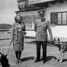 Eva Braun and Adolf Hitler, with their two dogs Wulf and Blondi at the Berghof, 1942. Found in the collection of State Central Military Museum, Moscow.