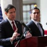 US Secretary of State Marco Rubio gives a joint news conference with Ecuador's Minister of Foreign Affairs and Human Mobility Roberto Kury at the Carondelet Palace in Quito, Ecuador, September 9, 2026.