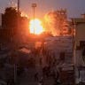 ILLUSTRATIVE: Smoke and flames rise after an Israeli airstrike hit a mosque in Gaza City, July 28, 2026