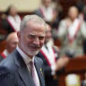 Spain's King Felipe VI attends Congress for the swearing-in ceremony of Peru's President-elect Keiko Fujimori, in Lima, Peru, Tuesday, July 28, 2026.
