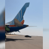 Damage done to rudder of flydubai flight after suspected attempted hijacking, September 30, 2026.