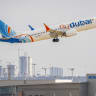 Flydubai plane seen at the Ben-Gurion Airport, outside of Tel Aviv, September 30, 2026.