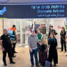 Passengers from the flydubai rescue flight for hijacked flight FZ1073 arrive in Israel on September 30, 2026.